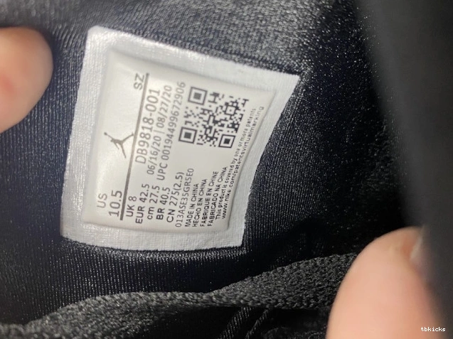 Rep TB 6 DB9818-001 (W) Jordan Black SD Triple Retro 0710